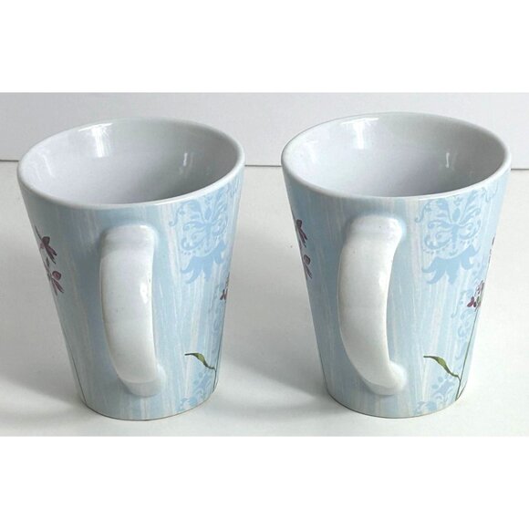 2 Corelle Coordinates Summer Meadow Coffee Mugs Set Of 2 Lavender Floral Design - Picture 3 of 11